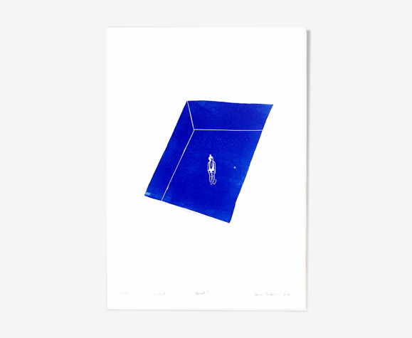 "Pool" lino print
