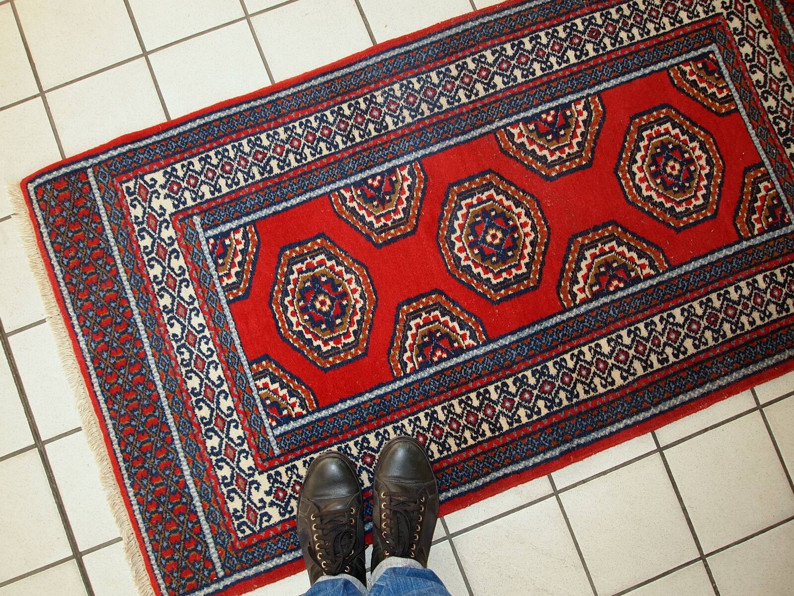 Tapis Vintage Indo-Mahal, Années 1970, Élégance et Artisanat