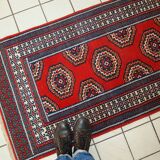 Tapis Vintage Indo-Mahal, Années 1970, Élégance et Artisanat