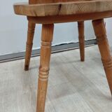 Series of 4 Savoyard pine chairs