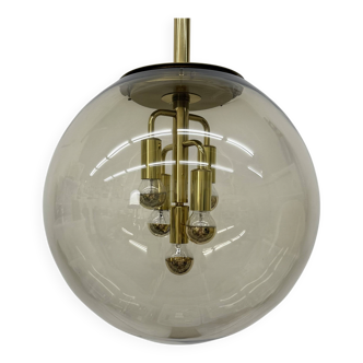 Lampe à suspension globe en verre Doria Leuchten, années 1970
