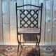 Suite de 6 chaises de jardin – Style méditerranéen années 1980 – Fer forgé