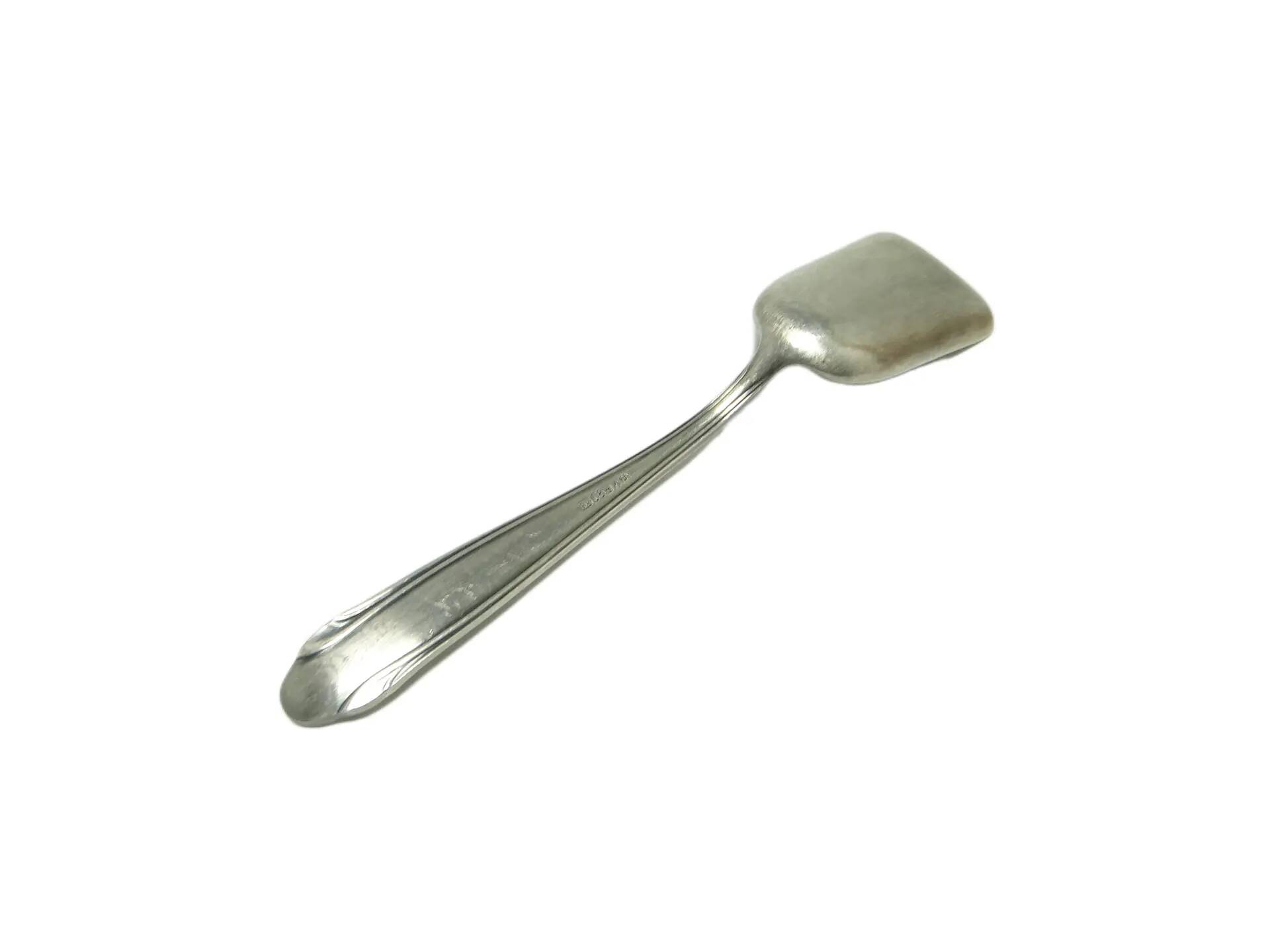 Sugar spoon, Art Deco, silver-plated brass, Sweden, 1950s.
