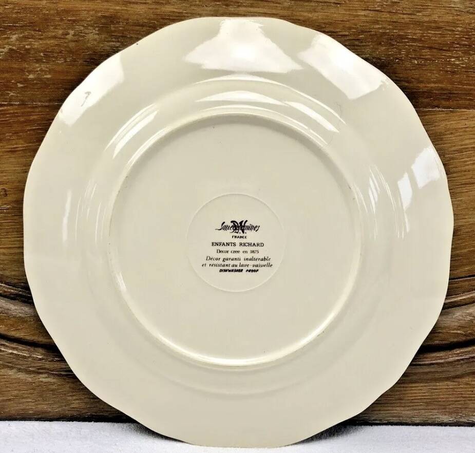 6 Sarreguemines Enfants Richard dinner plates