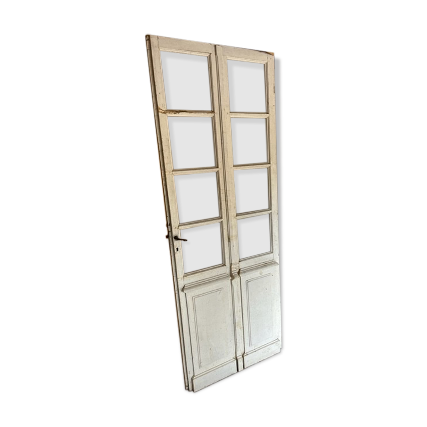 Entrance door with 2 leaves, castle canopy, nineteenth century