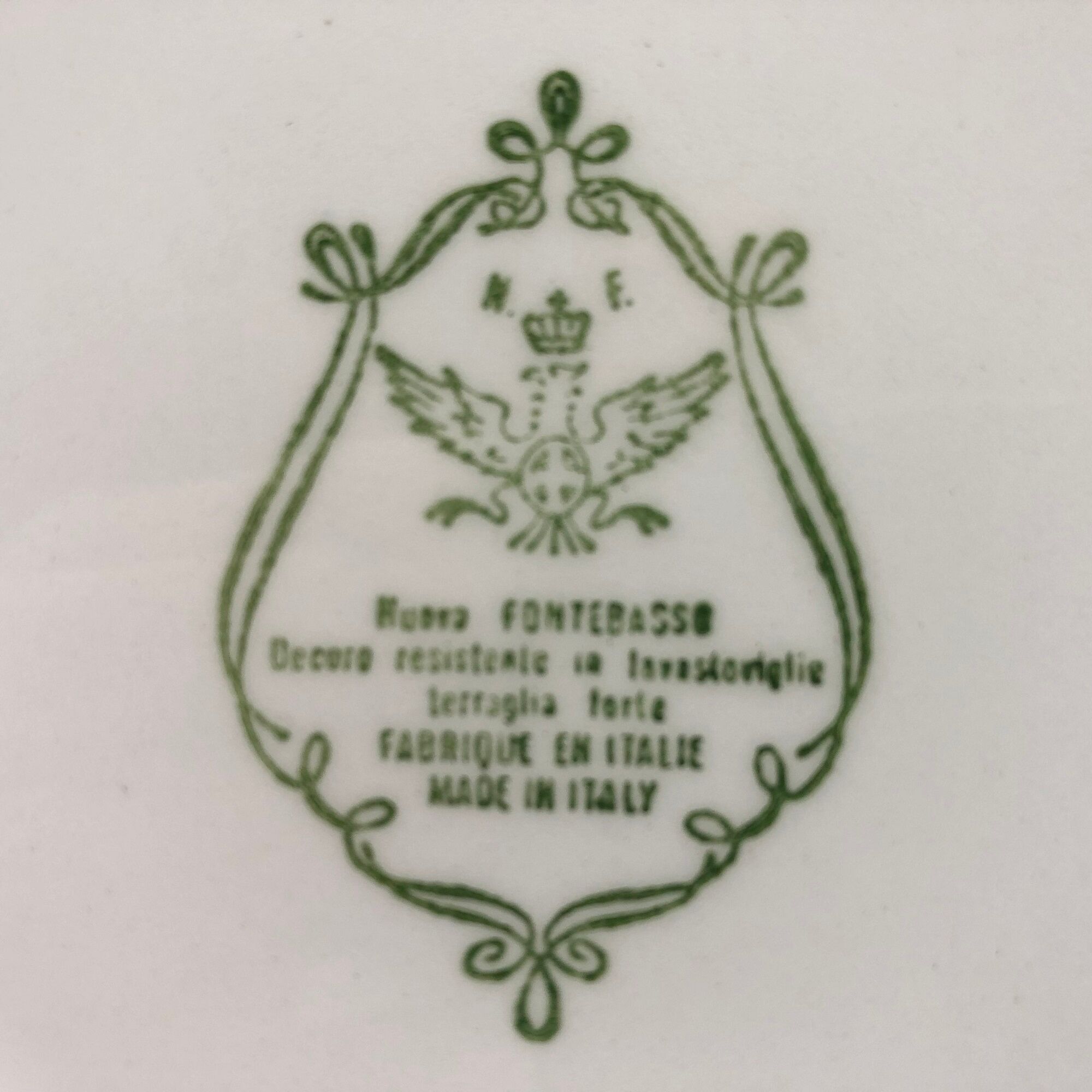 6 assiettes creuses “ nuova fontebasso”, italie
