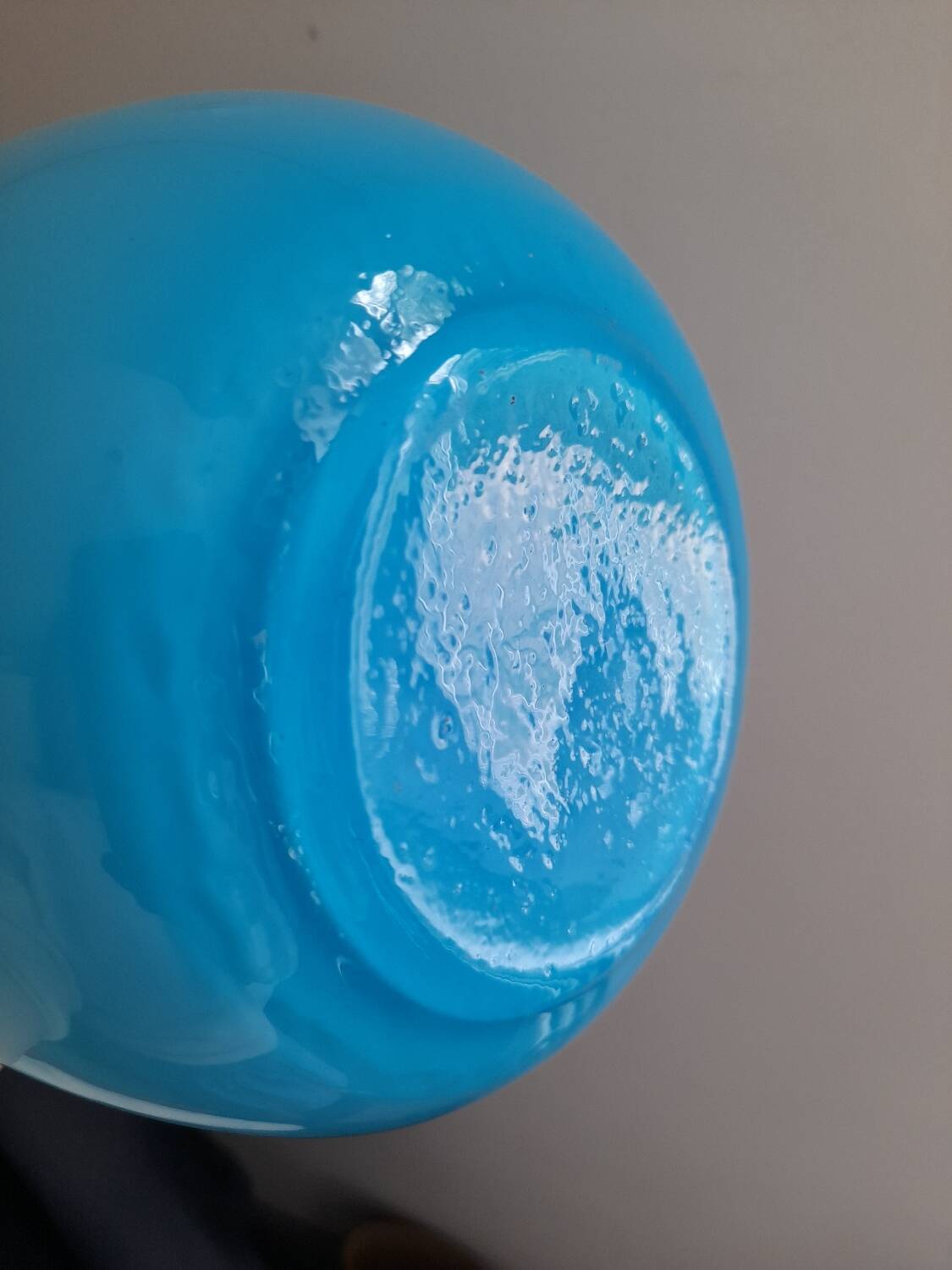 Beautiful blue Italian opaline vase