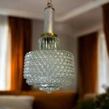 Small hobnail glass hanging lamp