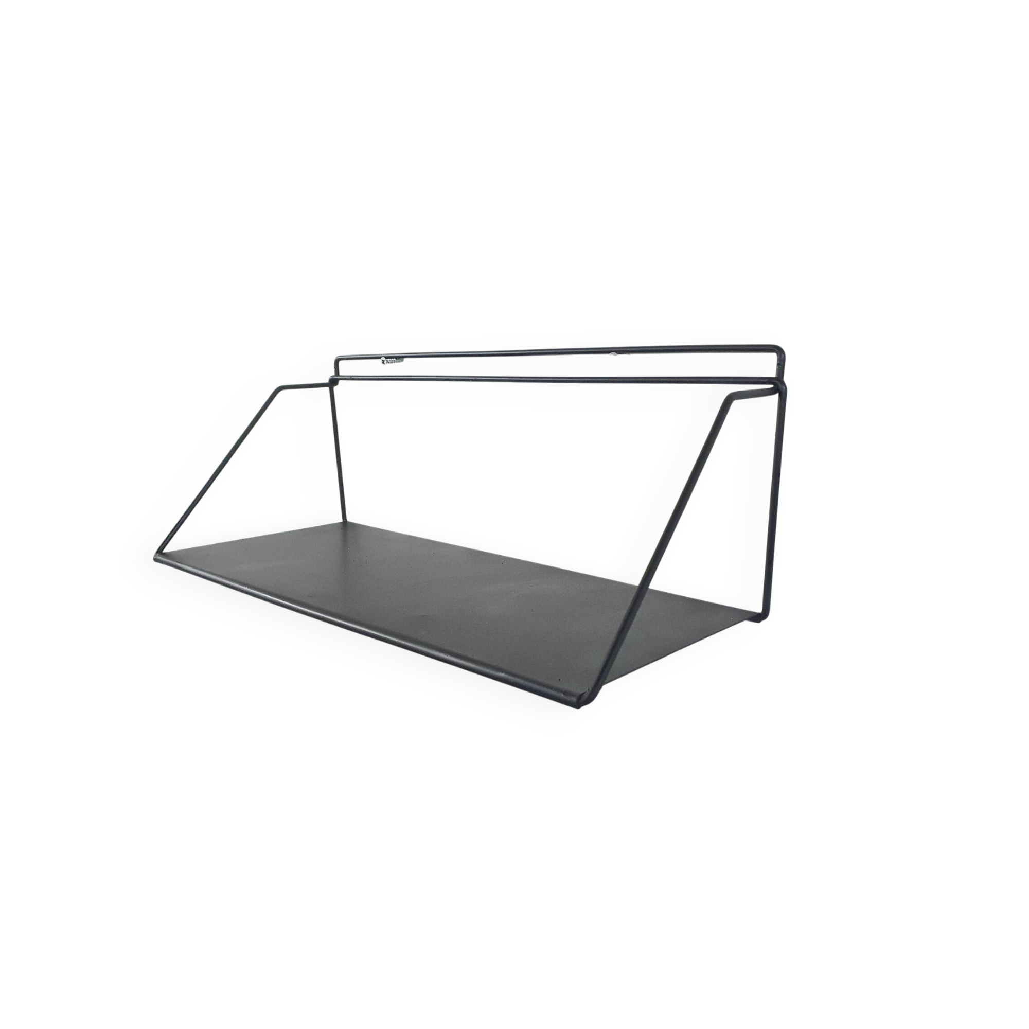 Vintage black metal bookshelf, The Netherlands 1960's