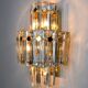 Kinkeldey wall lamp, cut crystals, 3 levels, Germany, 1970