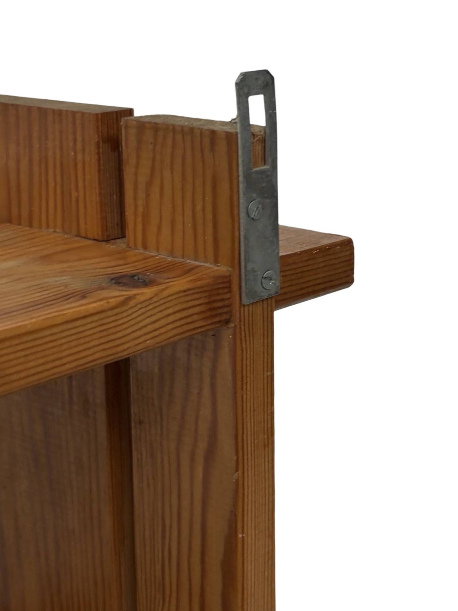 Vintage Wall shelf rack Pinewood wood 70s design