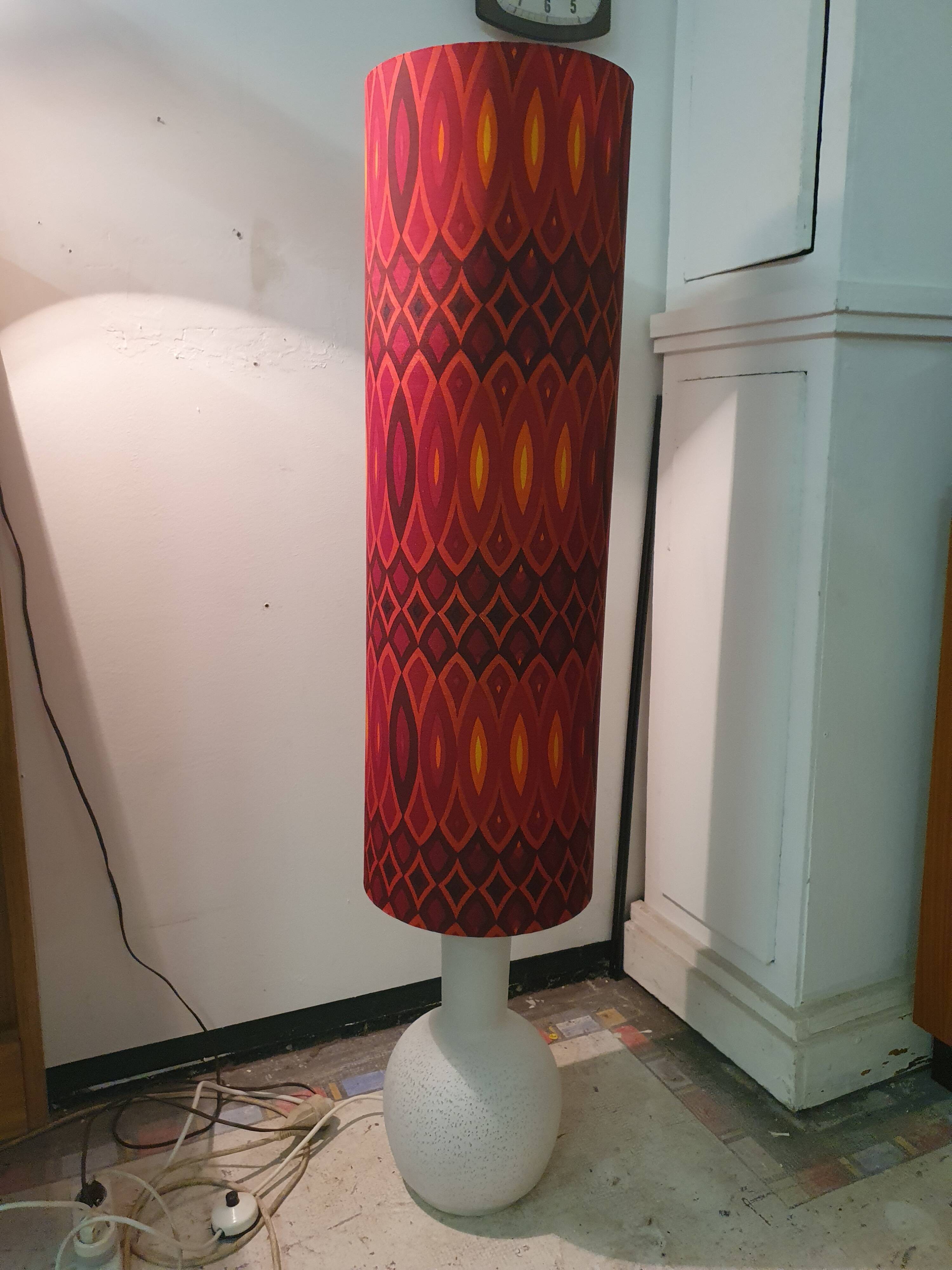 Doria Leuchten 2-light opaline floor lamp