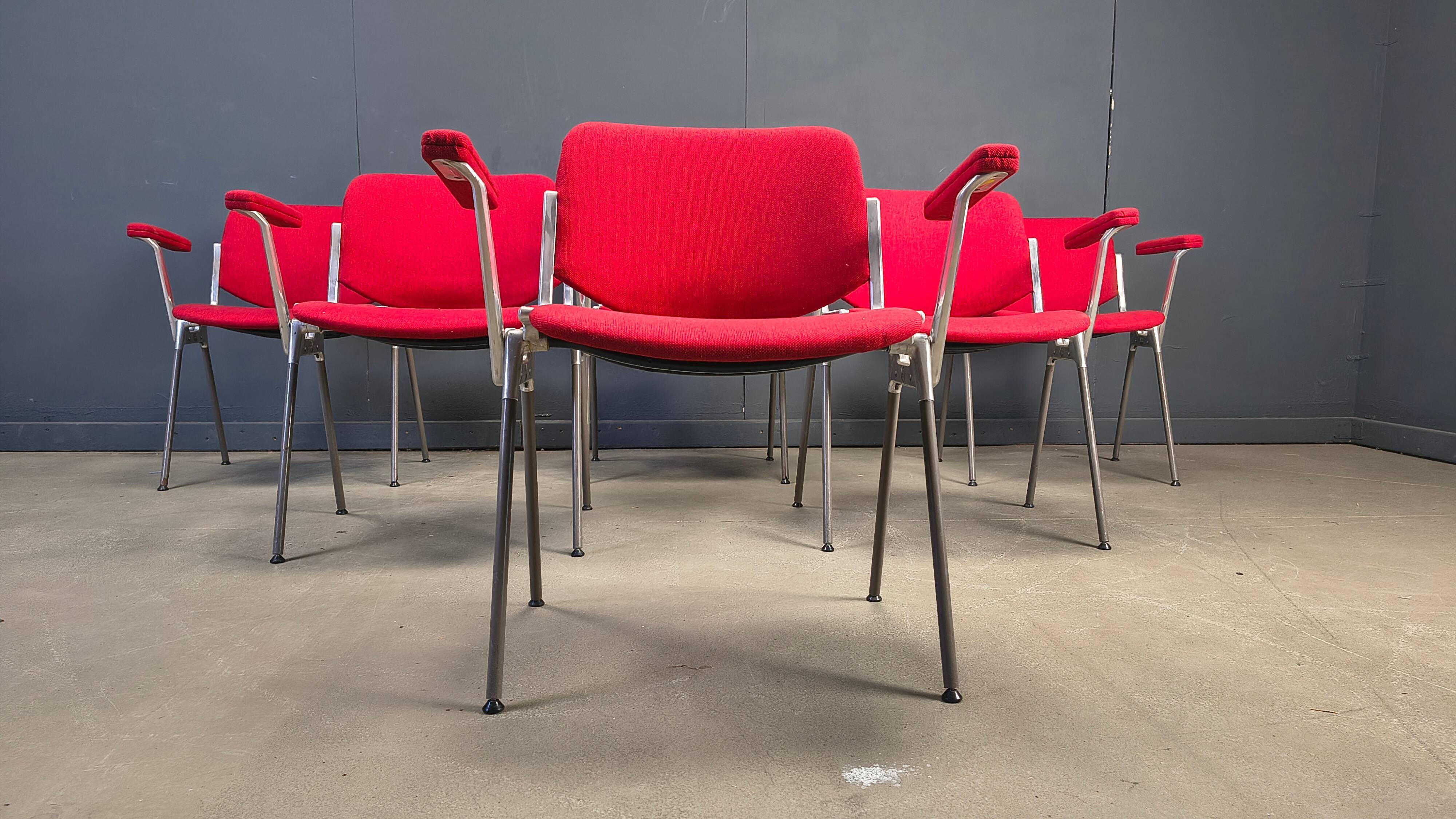 Chaises latérales vintage DSC 106 par Giancarlo Piretti pour Castelli, années 1970 - ensemble de 6