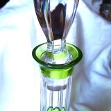 Green Baccarat cut crystal carafe