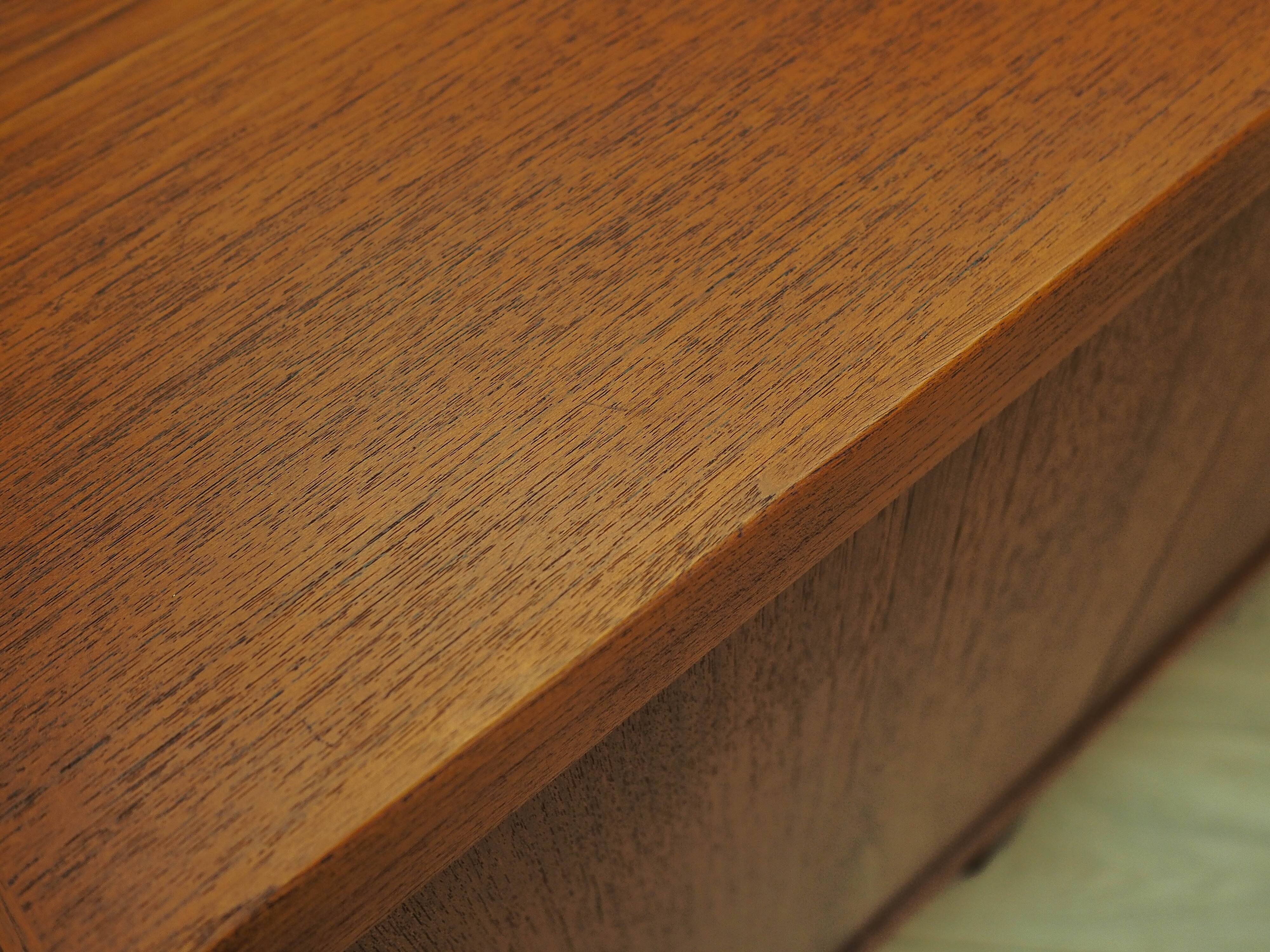 Teak sideboard with sliding doors, Denmark, 1960s