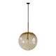 Large Mid-Century Smoked Air-Bubbled Glass Ball Ceiling Light from Limburg, Germany, 1970s