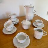 Vintage white porcelain coffee service from hollóháza hungary