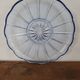 Round blue glass plate