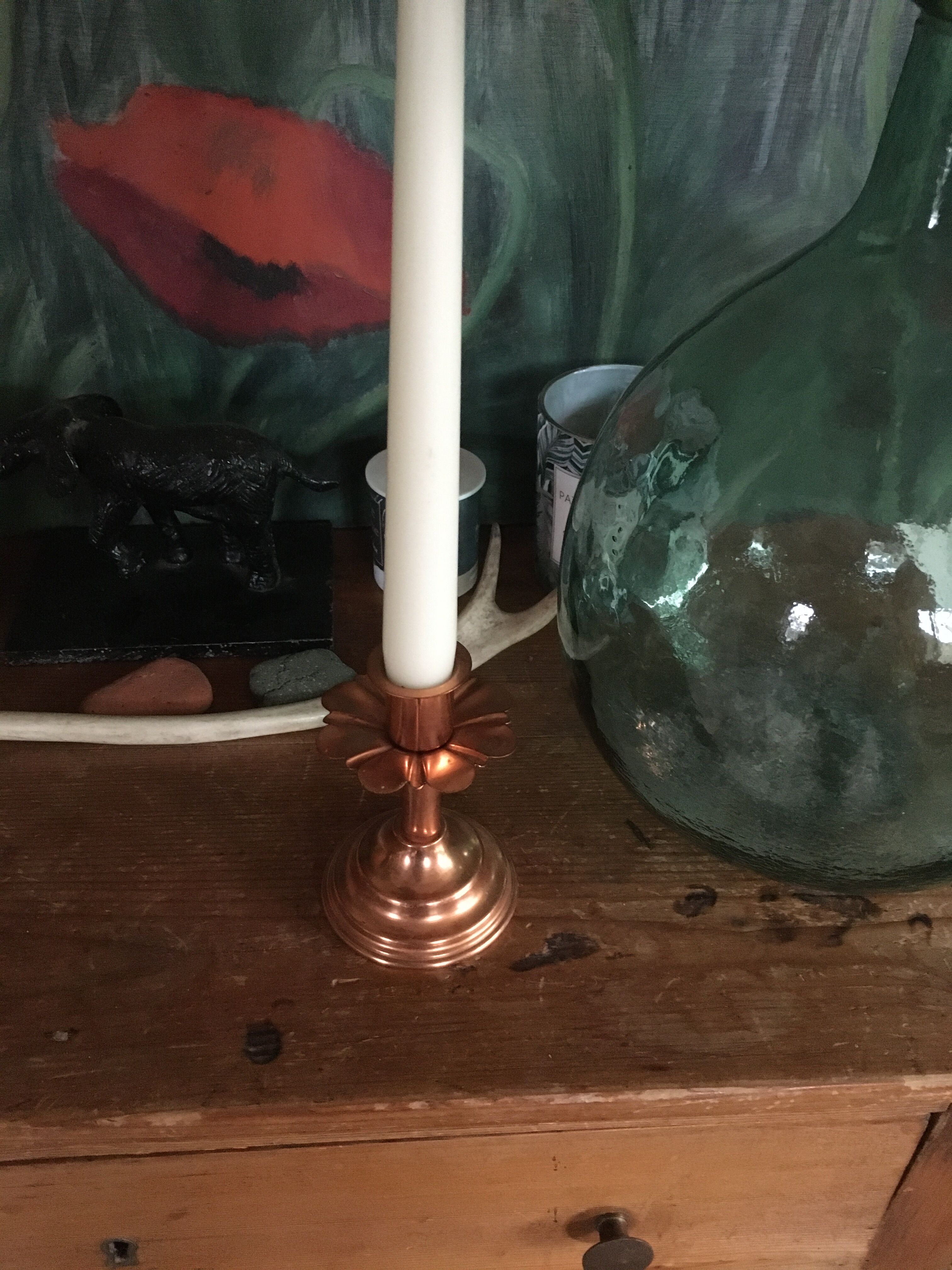 Copper candlestick