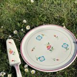 Vintage earthenware serving dish – Onnaing Earthenware Factory (Northern France)
