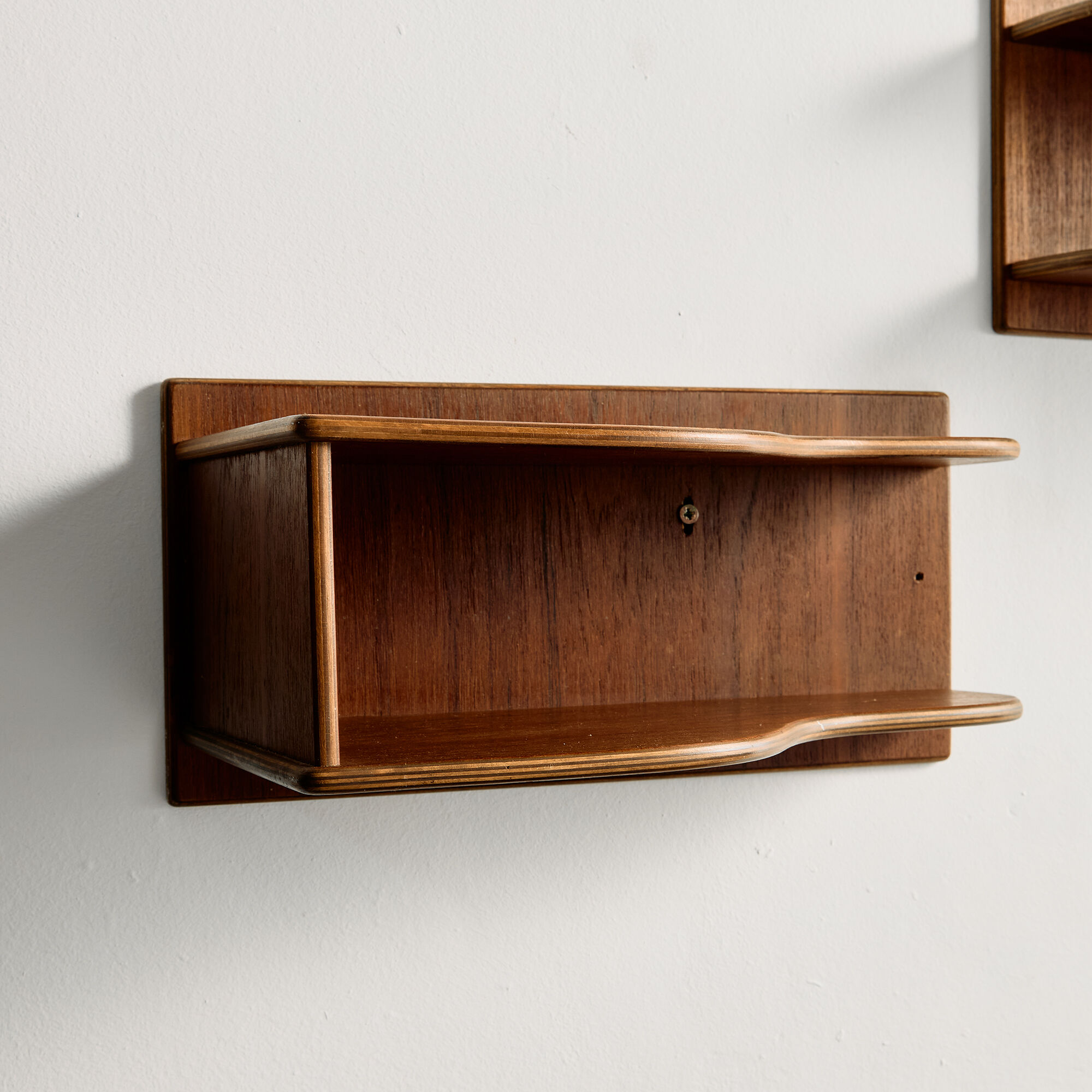 Tables de chevet flottantes en teck, lot de 2