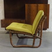 Bamboo, Rattan en Canvas Lounge Chairs from Van Sun Expo LTD, Norway, 1960s, Set of 2
