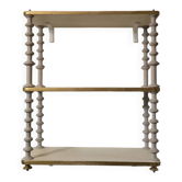 White and gold spool shelf