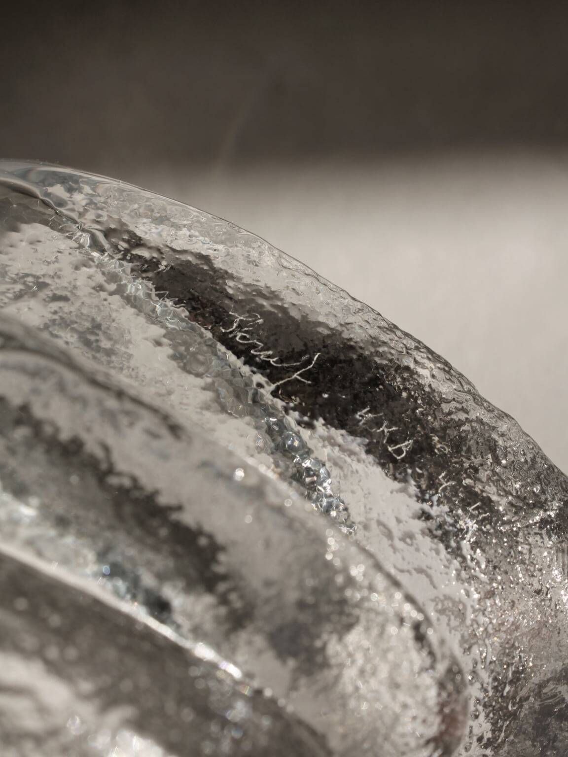 Lars Hellsten Large 1970s Full Lead Crystal Glass Vase