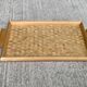 Vintage woven bamboo breakfast serving tray