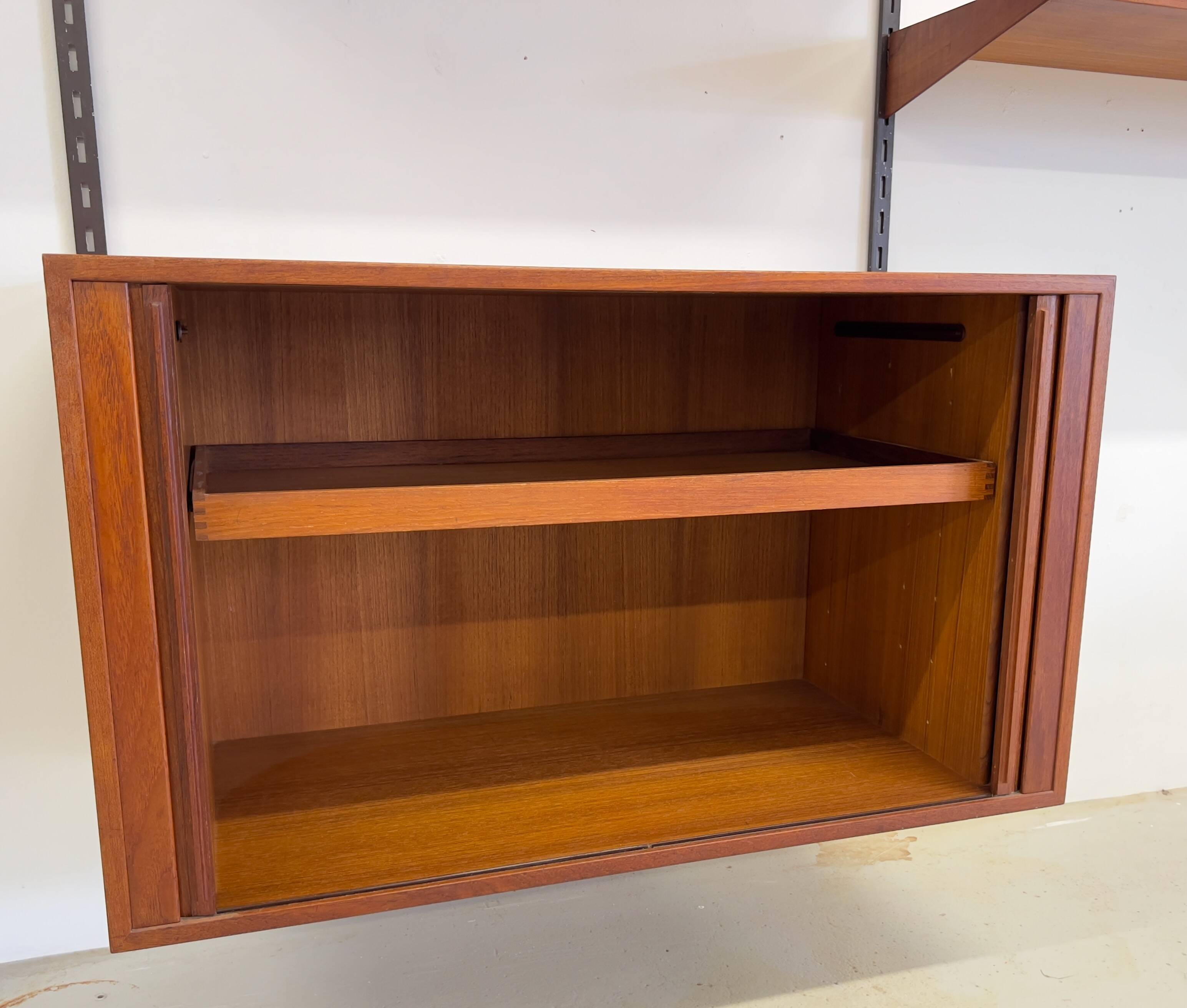 Teak Wall System By Kai Kristiansen for Feldballes.