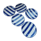 Blue striped dessert plates