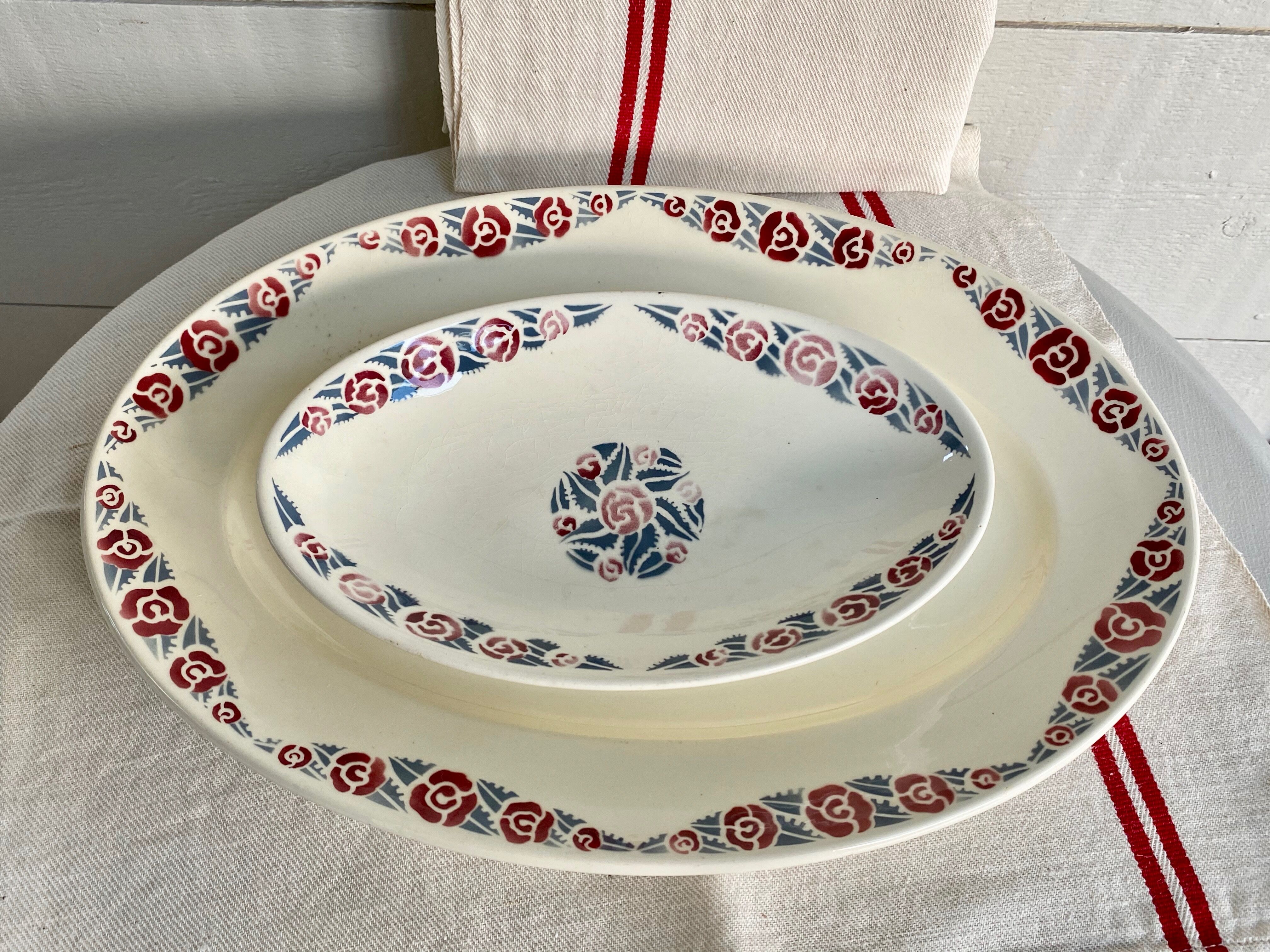 Duo of old badonviller dishes