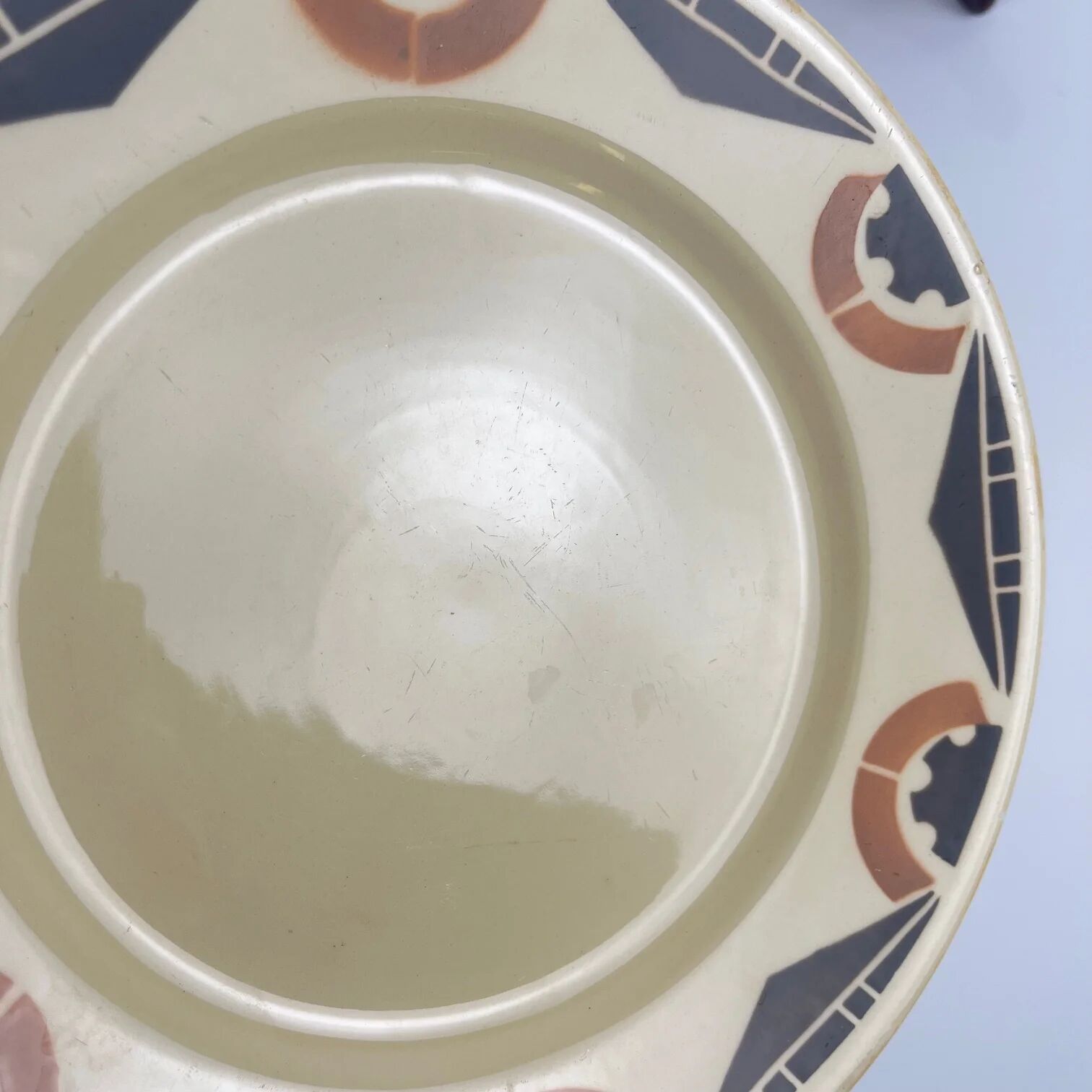 Pair of Art Deco dessert plates Badonviller, 1920/1930