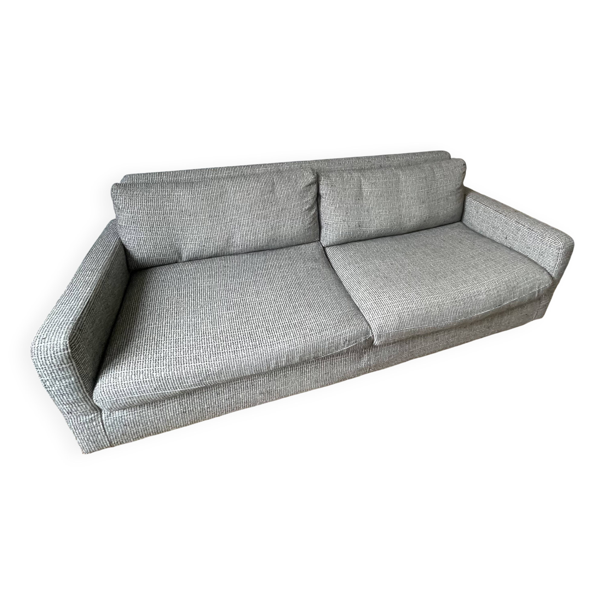 Chester habitat 3-seater sofa - in Italian fabric - mixed grey - black legs
