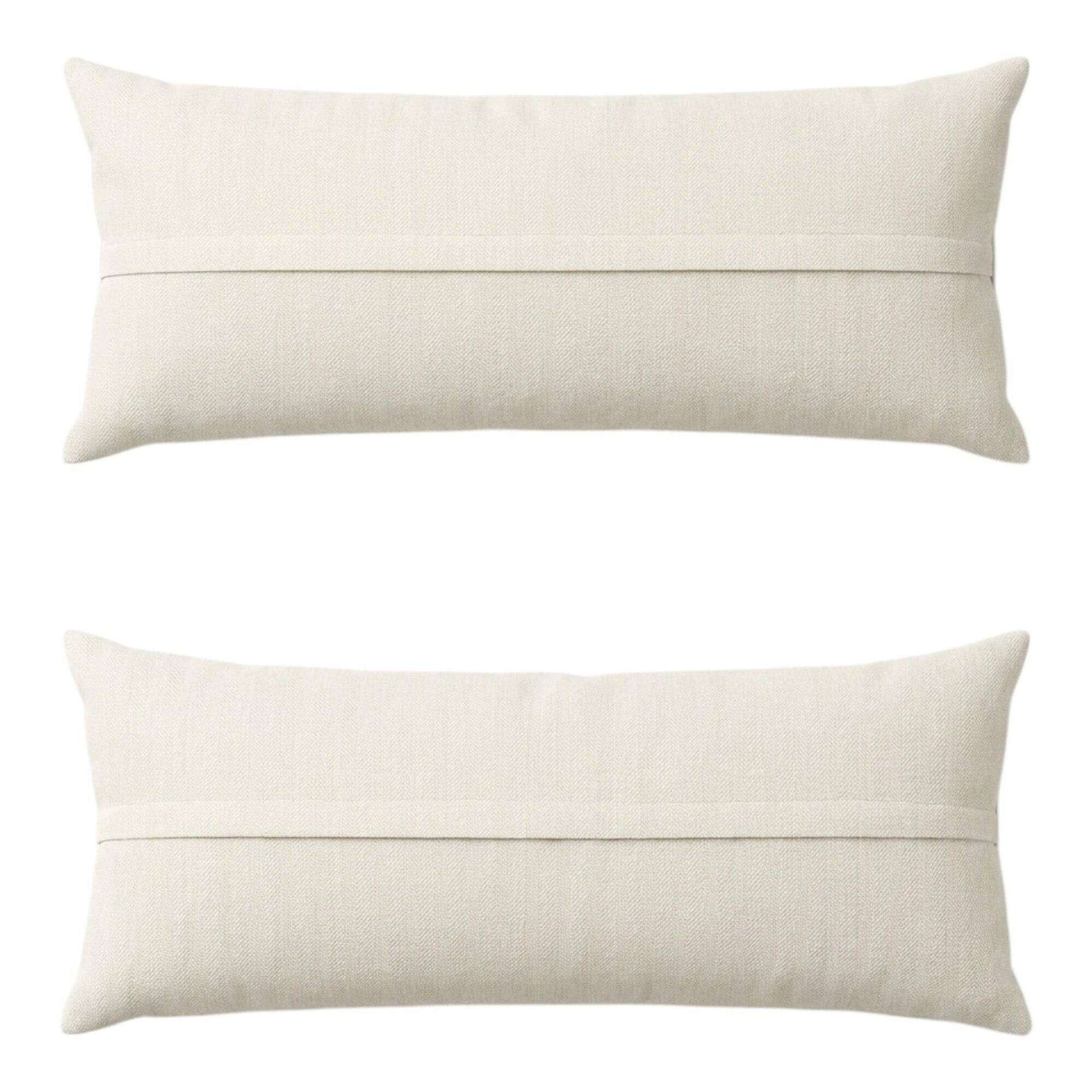 Lot de 2 housses de coussin brodées vintage 53x71 cm