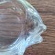 Vintage thick molded glass "fish" trinket tray