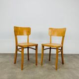 Pair of Thonet bistro chairs, wood, 1960s