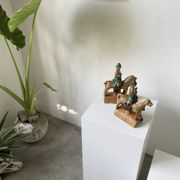 Tuile faitière équestre terre cuite époque Ming