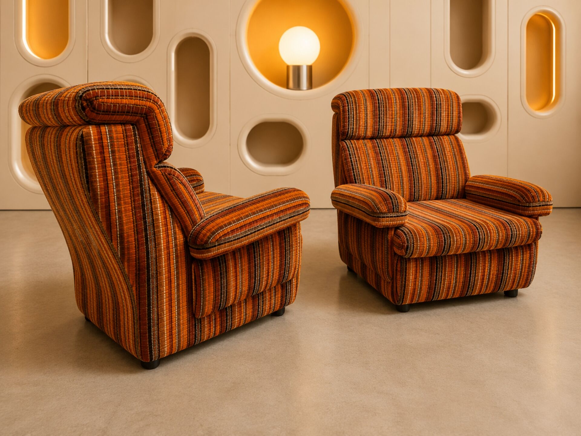 1970s Space-Age armchair pair