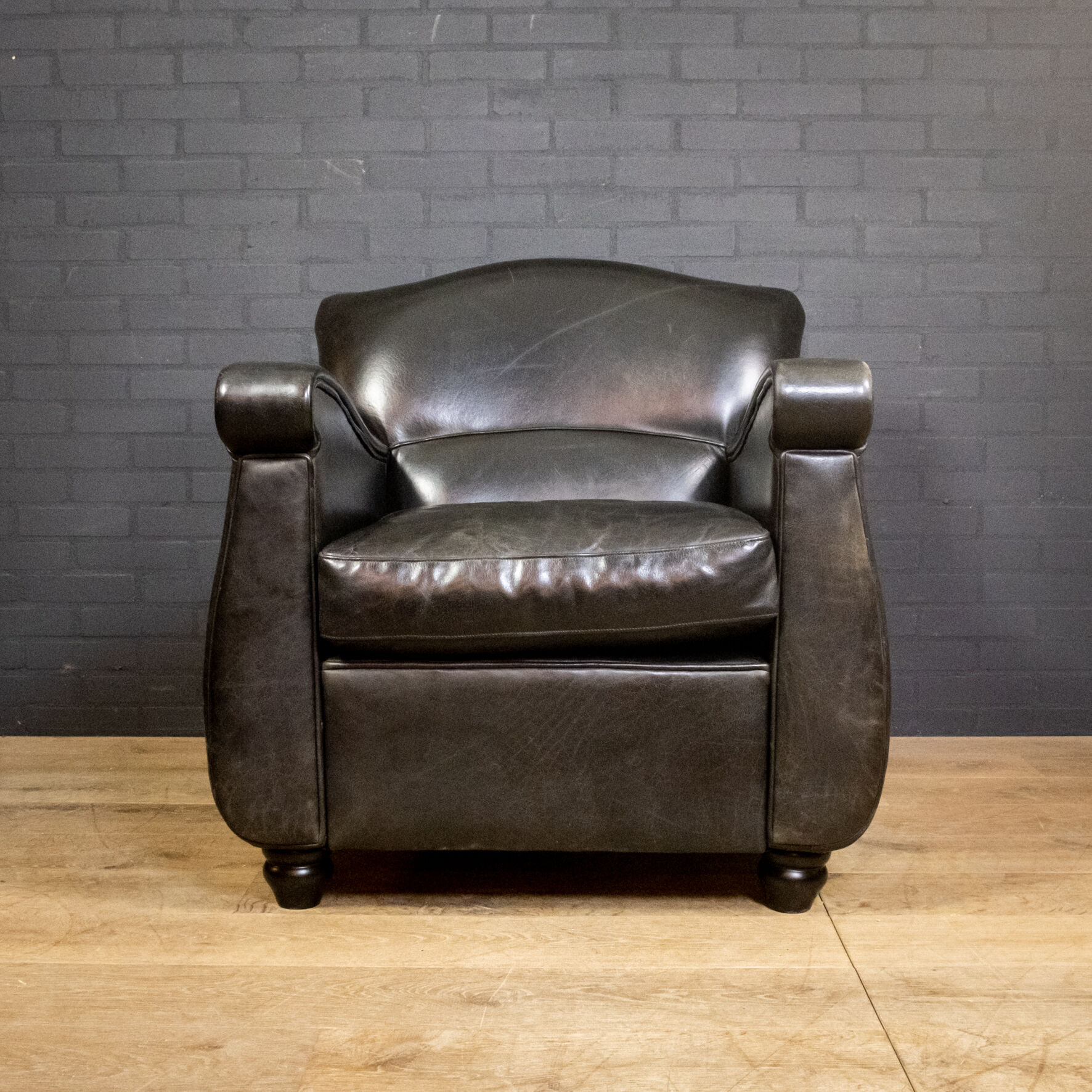 Original black leather Joris clubchair