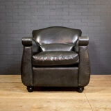 Original black leather Joris clubchair
