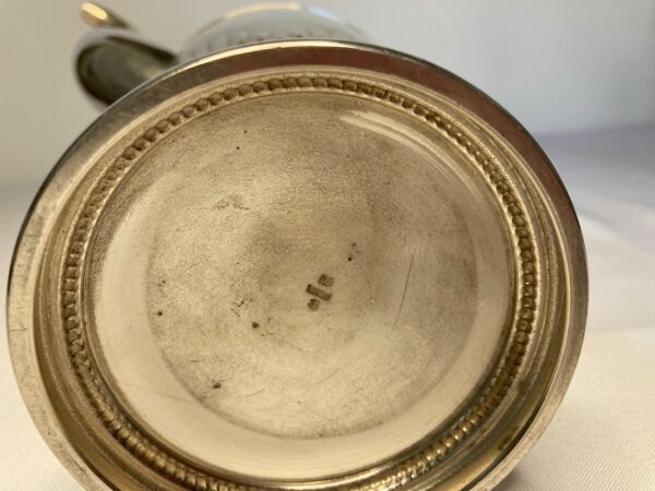 Ancienne verseuse balustre en métal argenté VMF début XXème