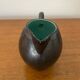 Old ST CLEMENT Ceramic Pitcher Black Green Interior 50's Vintage #B921