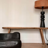 Black pebble pouf