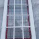 Antique solid wood glass door