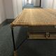 Table basse en rotin et fer forgé