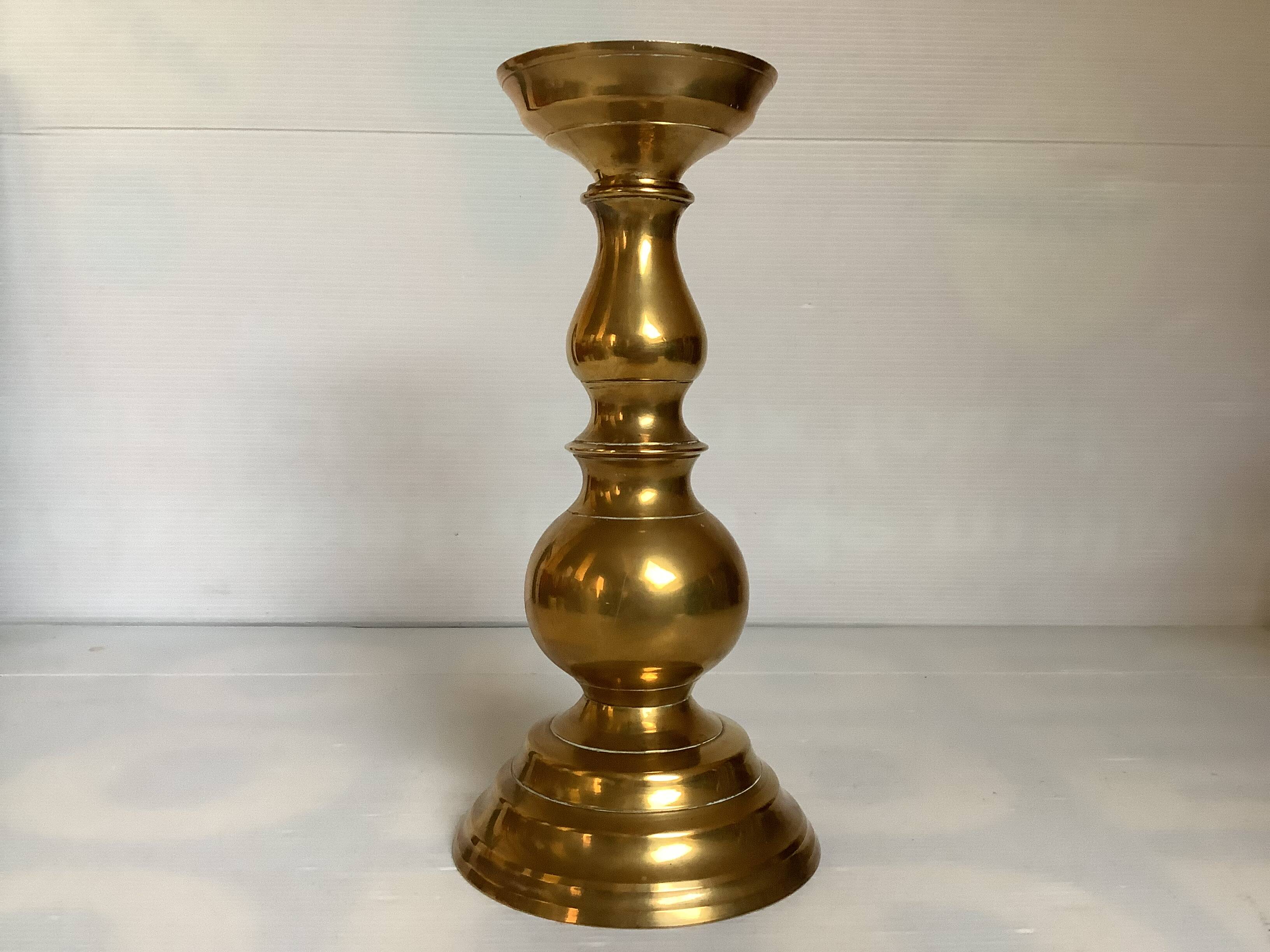 Large brass candlestick