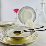 6 old creil and montereau hollow plates, Colbert service