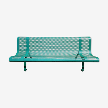 Bench in perforated metal 50s 60s