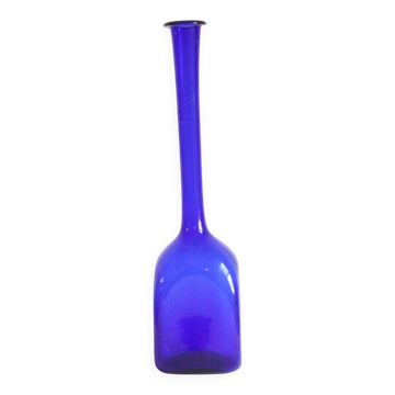 Vase en verre Empoli bleu cobalt